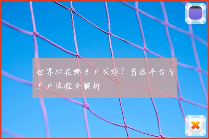 世界杯在哪开户买球?首选平台与开户流程全解析