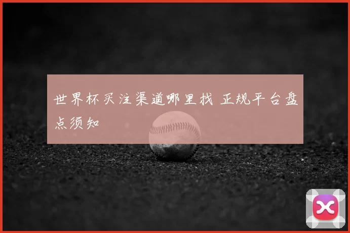 世界杯买注渠道哪里找 正规平台盘点须知
